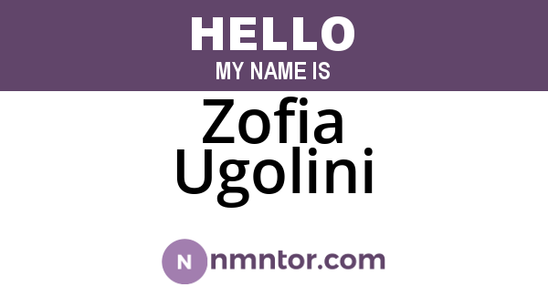 Zofia Ugolini