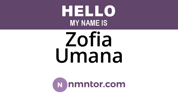 Zofia Umana