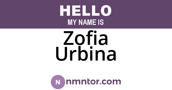 Zofia Urbina