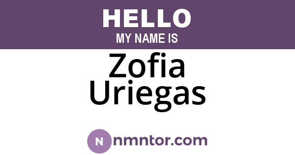 Zofia Uriegas