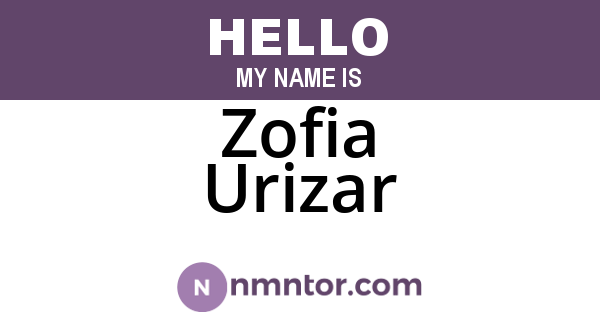 Zofia Urizar
