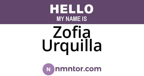 Zofia Urquilla
