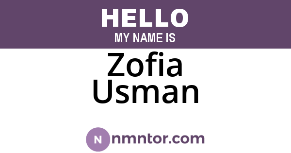 Zofia Usman