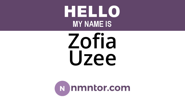 Zofia Uzee