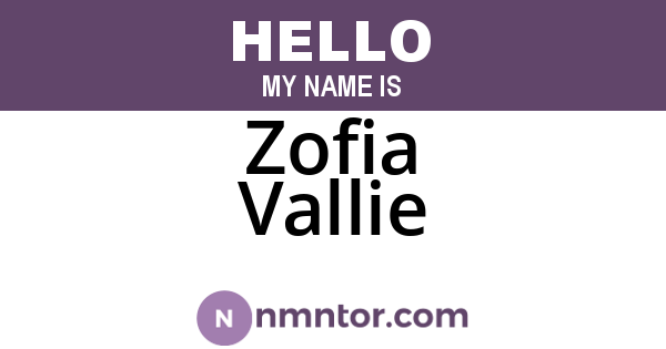 Zofia Vallie