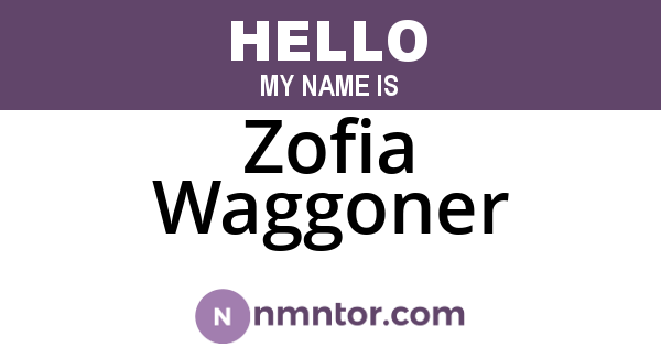 Zofia Waggoner