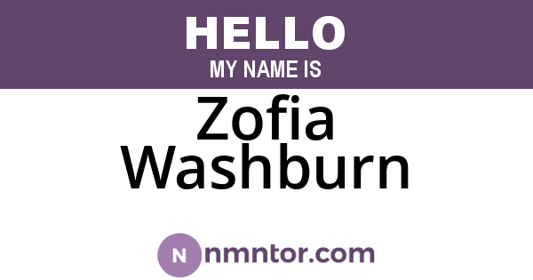 Zofia Washburn