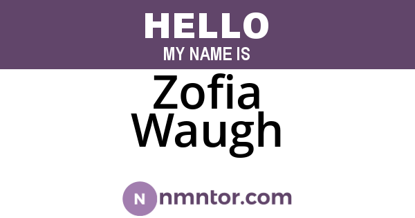 Zofia Waugh