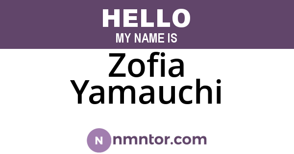 Zofia Yamauchi
