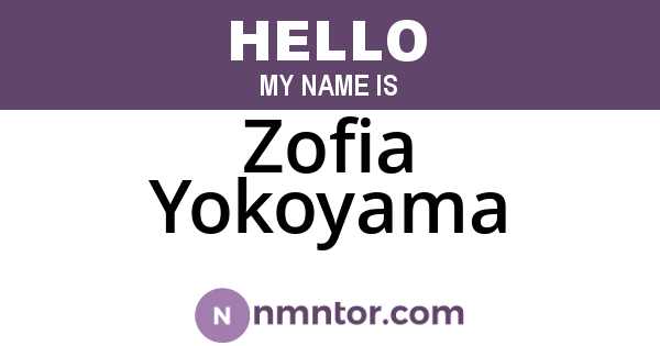 Zofia Yokoyama