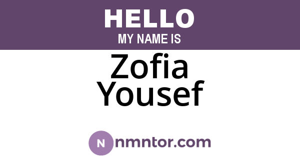Zofia Yousef