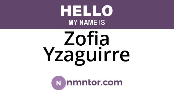 Zofia Yzaguirre