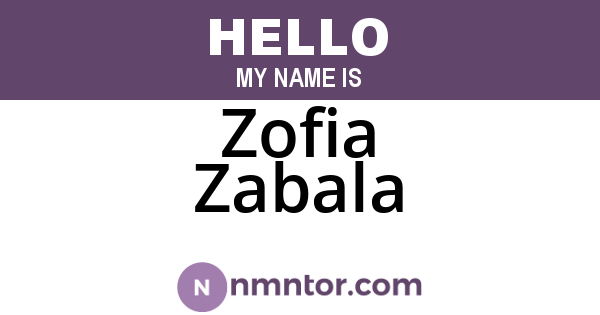 Zofia Zabala