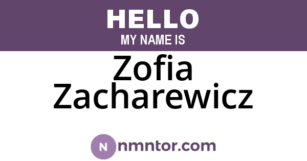 Zofia Zacharewicz