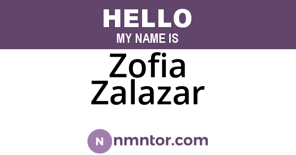 Zofia Zalazar