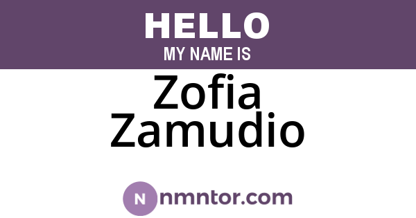 Zofia Zamudio