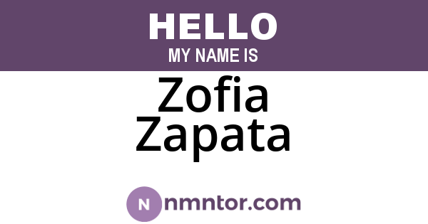 Zofia Zapata
