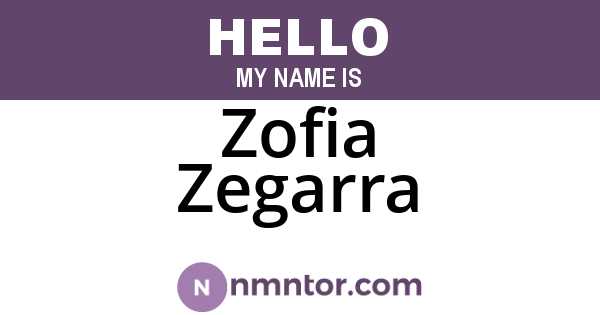 Zofia Zegarra