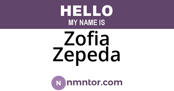 Zofia Zepeda