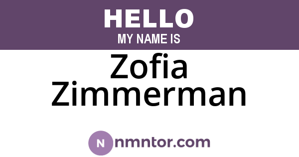 Zofia Zimmerman