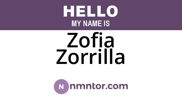 Zofia Zorrilla