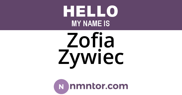 Zofia Zywiec