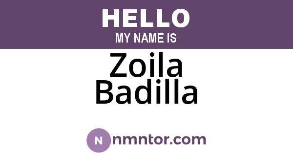 Zoila Badilla