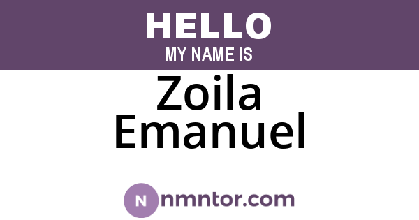 Zoila Emanuel