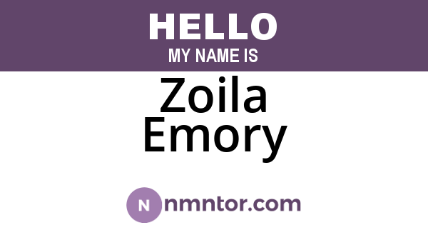 Zoila Emory