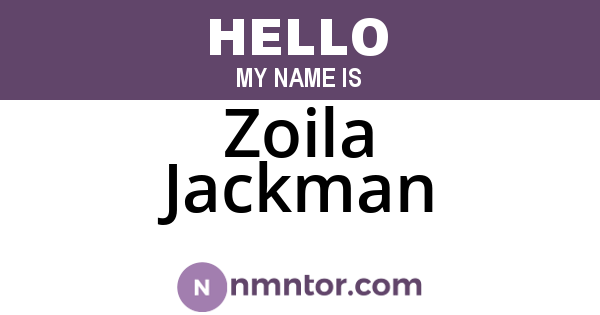 Zoila Jackman