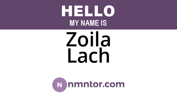 Zoila Lach
