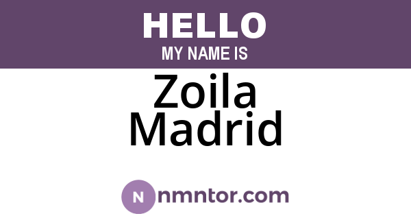 Zoila Madrid