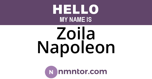 Zoila Napoleon