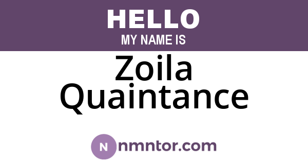 Zoila Quaintance