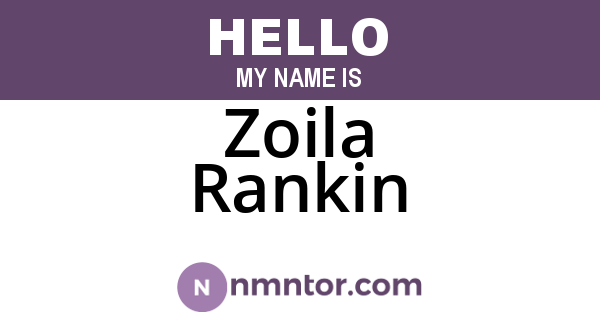 Zoila Rankin