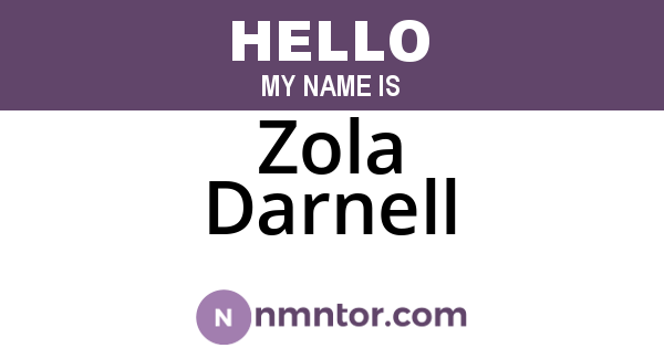 Zola Darnell