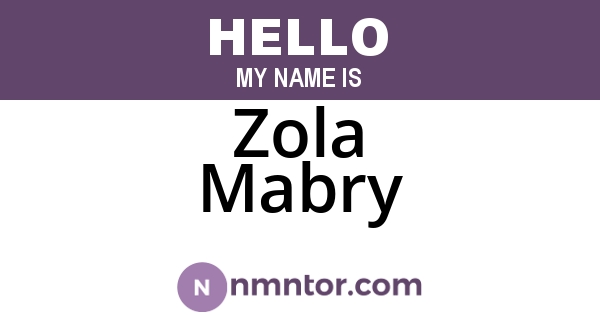 Zola Mabry