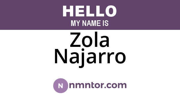 Zola Najarro