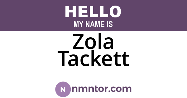 Zola Tackett