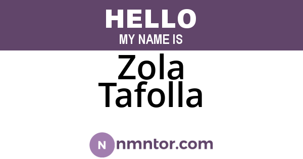 Zola Tafolla