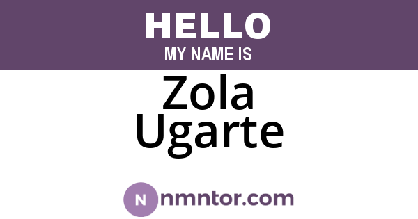 Zola Ugarte