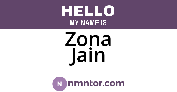 Zona Jain