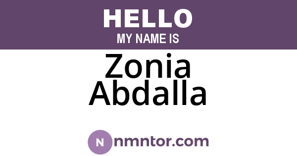Zonia Abdalla