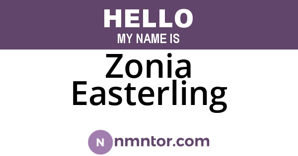 Zonia Easterling