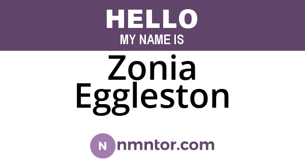 Zonia Eggleston