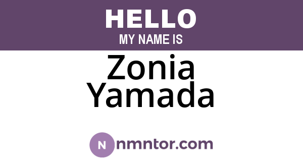 Zonia Yamada