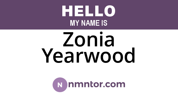 Zonia Yearwood