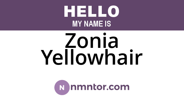 Zonia Yellowhair