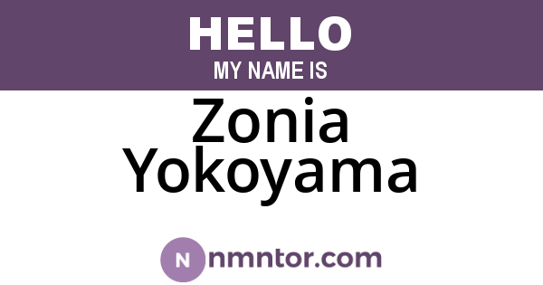 Zonia Yokoyama