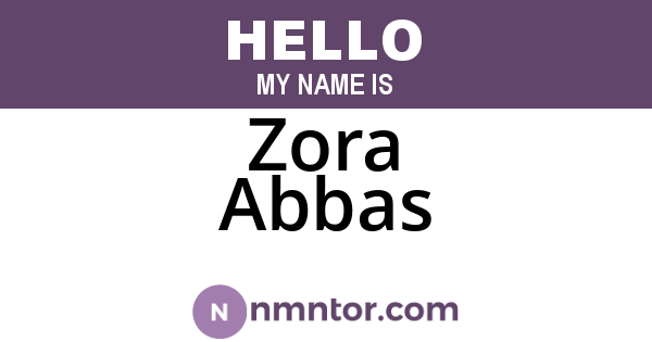 Zora Abbas